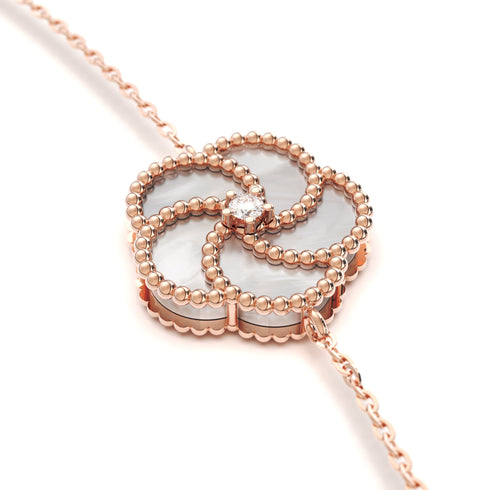 18K rose gold Bloomy diamond and mother of pearl bracelet